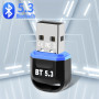 USB Bluetooth 5.3 5.1 Adapter USB Bluetooth Receiver 5.0 Dongle Adapter for PC USB Transmitter For Wireless Speaker Audio Mouse