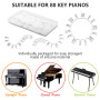 Removable Piano Keyboard Note Labels Silicone Piano Notes Guide for Beginner Piano Key Music Notes Letter Label 88-Key Full Size