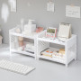 Desk Organizers Storage Shelf Storage Shelf Double Tiers Plastic Cosmetic Sundries Organizer for Home Office Home Appliance