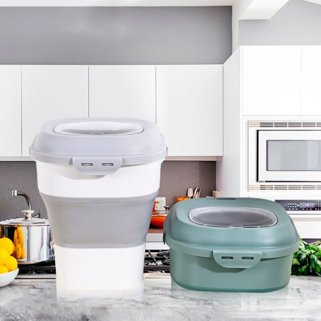 23L Foldable Pet Food Storage Containers Large Capacity Airtight Dog Cat Dry Food Storage Sealed Bucket Pet Accessories