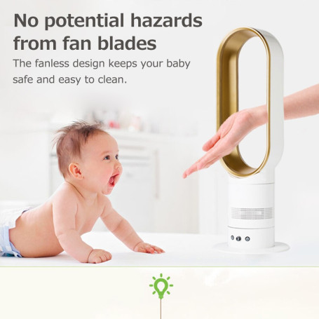 Electric Fan Bladeless Fans for Home Floor Standing Fan 16 Inch Child Safety Tower Fan Cooling Air Cooler With Remote Control
