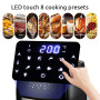 10L Touch Screen Oil-Free Air Fryer Large Capacity Home Kitchen Baking Oven Intelligent Electric Oven with Accessories Viewable
