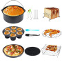 7 Inch / 8 Inch Accessories For Philips/GOWISEUSA/COZYNA/COSORI/Ninjia and All Air Fryers  3.7QT to 5.8QT