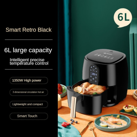 Smart Electric Air Fryer Without Oil 3L 1350W Intelligent Deep Air Fryer Oven 360 Hot Air Circulation Cooker Global Version