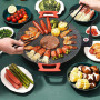 110V 220V Multifunction Round Barbecue Stove Household Electric  Barbecue Pot EU UK US Plate Smokeless Non-stick Grill 1350W