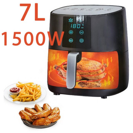 7L 1500W / 5L 1400W Oil Free Air Fryer Oil Free Fryer Hot Air Fryer Oil Free Frying Led Touch Panel 6 Preset Programs rapid inte