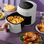 Household 8L Air Fryer 1300-1500W 110V-220V No Oil Electric Fryer with Gridiron Intelligent Touch Screen Oven for Whole Chicken