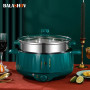 1.7L Electric Rice Cooker Single/Double Layer Household Non-stick Pan Hotpot Noodles Soup MultiCooker Kitchen Cooking Appliances
