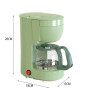 Electric Coffee maker Percolato  Pot with Filter Drip Brewing Hot Brewer Boiled Tea Kettle Making Machine 600W 650ML