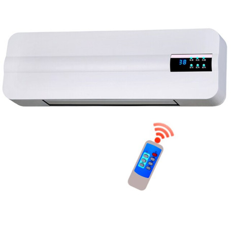 220V Heater Energy-saving Wall-mounted portable Air Conditioner HeaterFan Home Dormitory Timing Free Installation Remote Control