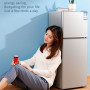 Home Refrigerator Small Dormitory Rental Office Double Door Mini Small Refrigerator Refrigeration Freeze Energy Saving 38L 220V