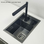 Hidden black Kitchen sink Single bowl Bar Small Size sink Stainless Steel Balcony sink Concealed black kitchen sink Bar sink