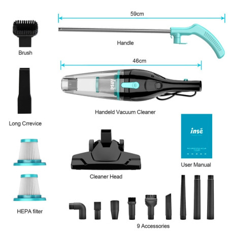 6M Corded Vacuum Cleaner 16Kpa Powerful Suction Multipurpose 3 in 1 Lightweight Handheld Household Vacuum Cleaner Home Appliance