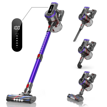 400W 33KPa JR400 Handheld Wireless Cordless Vacuum Cleaner with Touch Display Clean Home Appliance for floors/carpets/dog hair