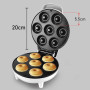 1200W Mini Donut Maker Machine Non-stick Surface For Kids Breakfast Snack Desserts Makes 7 Doughnuts White Color Home Appliances