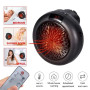 Mini Round Electric Warm Air Blower Fan Portable Heater Home Plug In Small Heater With Remote Control Office Dorm Heating