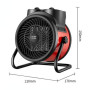 220V Portable Industrial Electric Heater Thermostat Air Warmer Radiator Room 2000W Fast Heat 3 Gear Adjust Overheat Protection