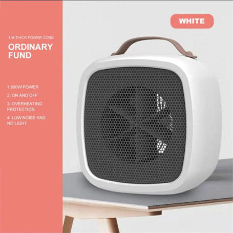 Mini Portable Electric Space Heater 500W Powerful Home Office Desktop Warm Air Heater Warmer Fan Household Silent For Winter