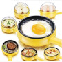 Electric Egg Omelets Cooker Boiler Food Steamer Multifunction Pancake Fried Steak Non-stick Frying Pan Breakfast Machine