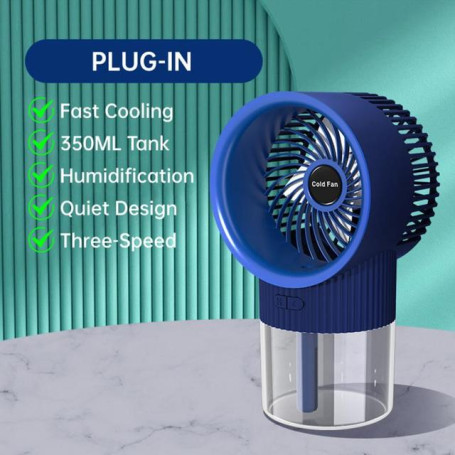 Portable Air Conditioner Cooling Fan USB Rechargeable Electric Fans Air Cooler Spray Humidifier Fan Air Circulating Fans Home