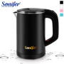 Travel Electric Kettle Tea Coffee 0.6L Mini Stainless Steel Cordless Portable  Kettle 800W For Hotel Family Trip Pot Sonifer