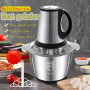 2L/3L Stainless Steel Electric Automatic Meat Grinder Household Mincer vegetable Garlic Slicer Food Chopper