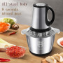 2L/3L Stainless Steel Electric Automatic Meat Grinder Household Mincer vegetable Garlic Slicer Food Chopper