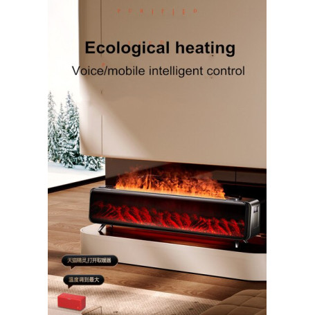 1100/2200W Electric Fireplace Burning Fire Flame Effect Stove Heater Freestanding Household Winter Heating Machine Fireplaces