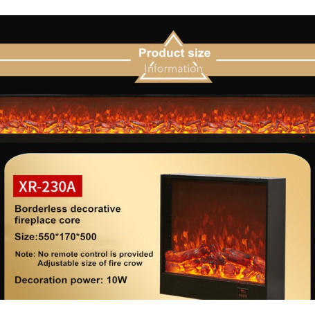 Make Customized Fireplace Modern Wall Mounted LED Electric Fireplace Yellow Red Blue Frame Power Decorative Flame