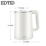 EDTID 220V Electric kettle 2L Stainless Steel Kettle Teapot Auto Power-off Tea Boiler Teapot Heating Hot Water Boil Kettles