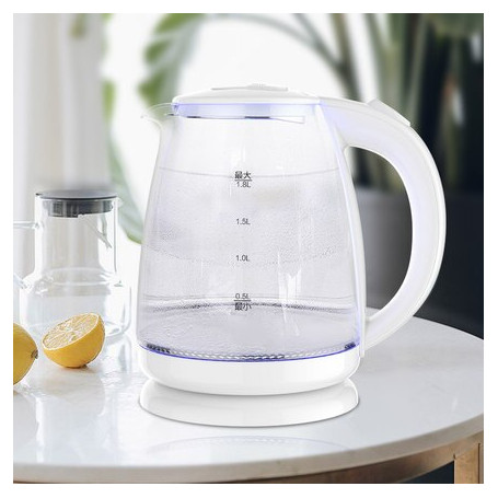 EDTID Electric Kettle Teapot Quick Heating Hot Water Boiling Tea Pot Glass Blue Light Heating Kettles Auto-Power Off Boiler 1.8L