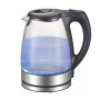 1.7L 220V Electric Kettle Stainless Steel Portable Portable Electric Glass Kettle With Blue Led Light And Stainless Steel Base