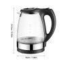 1.7L 220V Electric Kettle Stainless Steel Portable Portable Electric Glass Kettle With Blue Led Light And Stainless Steel Base