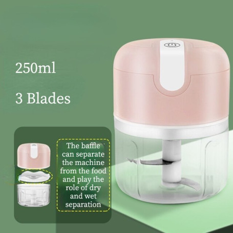Electric Garlic Masher Portable Chopper Multi-function Meat Grinder Masher Machine Mini Garlic Vegetable Chopper USB Charging