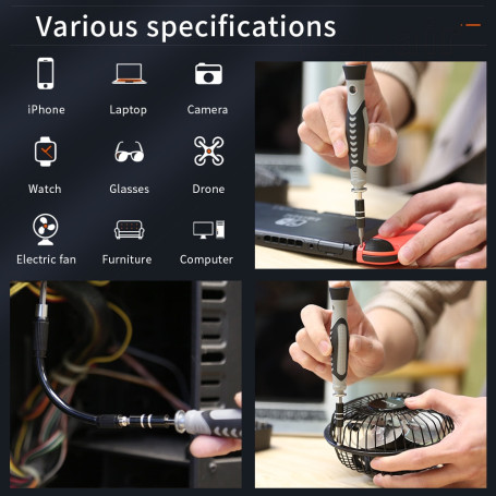 Household precision screwdriver set, high hardness CRV steel hand tools, notebook computer and telephone maintenance, 130 in 1