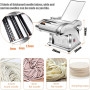 Electric Pasta Maker Home Noodle Making Machine Three kinds  noodles for 2.5mm Fresh Pasta 4mm 9mm Dumpling Wonton Wrapper 135W