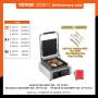 Electric Contact Grill Griddle Commercial Panini Press Grill Non-Stick for Outdoor Camping Cooking Sandwiches Steak Meat