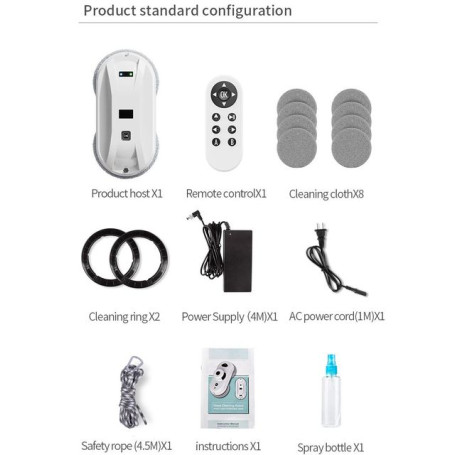 EVENPACE F361 Robot Window Cleaner, Fully Automatic, Smart Appliances, Housekeeping, 2.4G Remote Control