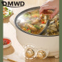 DMWD 6L Household Multifunction Cooker Electric Hot Pot Soup Cooking Pot Twin Divided Mini Skillet Non-stick Boiling Stewing Pot