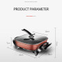 Multifunctional Electric Hotpot Cooker Non-Stick Coating Frying Pan Temperature Control Stir-fry Hot Pot 1450W Multi Cooker EF