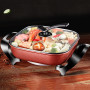 Multifunctional Electric Hotpot Cooker Non-Stick Coating Frying Pan Temperature Control Stir-fry Hot Pot 1450W Multi Cooker EF