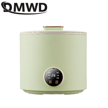 DMWD Multifunctional Electric Rice Cooker 1.6L Hotpot Soup Porridge Stew Shabu Non-stick Ceramic Pot Food Meal Steamer Heater