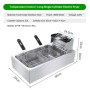 3000W Commercial Fryer Stall Single-cylinder 22L Two Basket Large-capacity Fried Machine Fast-Heating Snack Maker Electric Fryer
