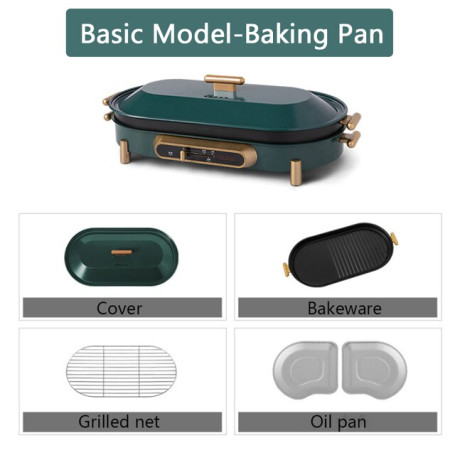 Household Baking Pan Electric Barbecue Grill Hot Pot Stewing Pot Breakfast Machine Mini Skillet Frying Pan 220V