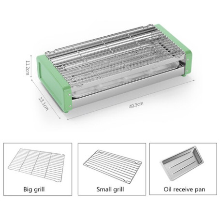 DMWD Household Baking Pan Electric Grill Barbecue Oven Cooking Machine BBQ Griddles Roasting Frying Tray Non-stick Cookware 220V