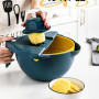 Home multifunctional slicer for potato carrot onion grater with strainer kitchen tools plastic finger protector