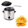 1L electric fryer, stainless steel, 900W, removable lid, filter, non-stick, insulating handles, oil fryers, Fryers, Fryer