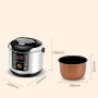 12V 24V Mini Rice Cooker Car Truck Soup Porridge Cooking Machine Food Steamer Electric Heating Lunch Box Meal Heater Warmer 2L