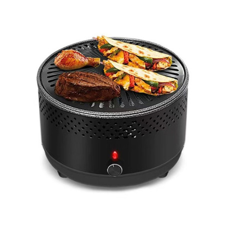Outdoor Camping Electric Steak BBQ Grill Machine Roaster Korean Charcoal Barbecue Non-stick Baking Griddle Stove Carbon Furnace