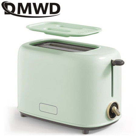 DMWD Household Toaster With 2 Slices Slot Automatic Warm Multifunctional Breakfast Bread Baking Machine 680W Toast Maker EU US